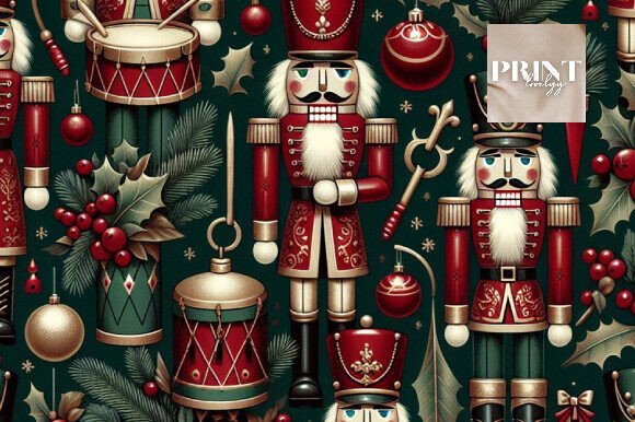Download Traditional Nutcracker Christmas Pattern - Traditional Collection