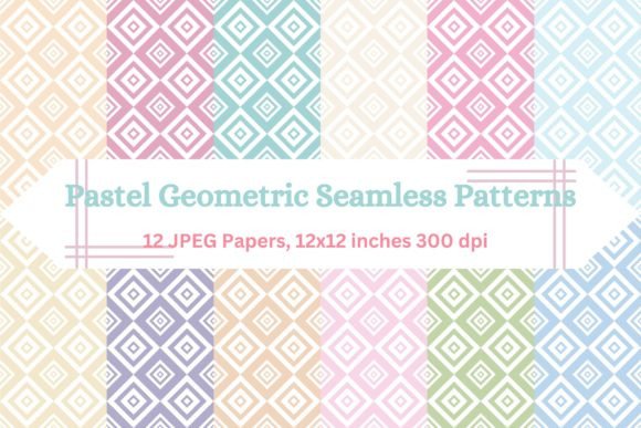 Download Soft Geometry: Seamless Pastel Patterns - Pastel patterns Collection