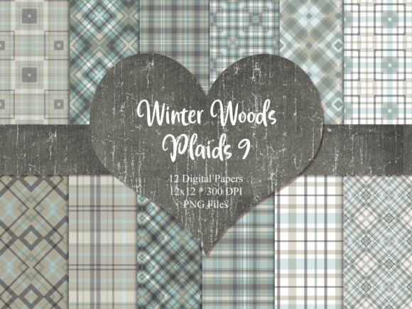 Download Modern Retro Winter Woods 9 Plaid Paper - Plaid paper Collection