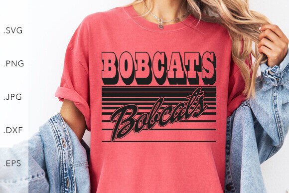 Download Bobcats Vintage Lines SVG DXF JPG PNG - Vintage lines Collection