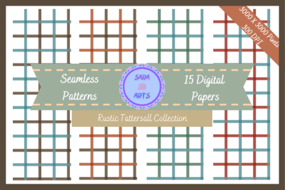 Download Seamless Rustic Tattersall Plaid Paper - Plaid paper Collection