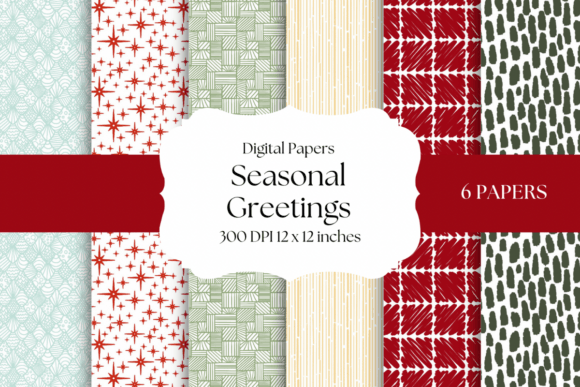 Download Seasonal Greetings Digital Papers - Greetings Collection