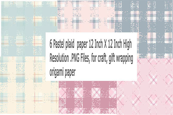 Download 6 Pastel Plaid Paper - Plaid paper Collection
