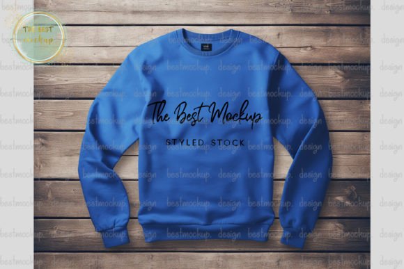 Download Vintage Royal Blue Fall Sweater Mockup - Blue fall Collection