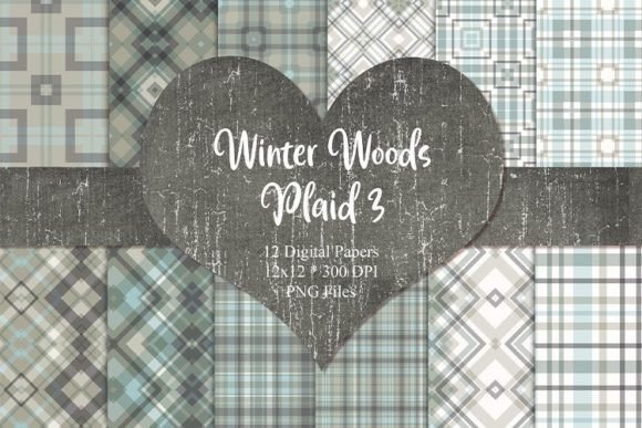 Download Winter Woods Blue Plaid Paper 3 - Plaid paper Collection