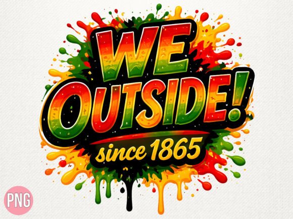 Download We Outside Since 1865 Juneteenth PNG - Juneteenth Collection