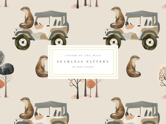 Download Watercolor Safari Animal Digital Paper - Safari animal digital paper Collection