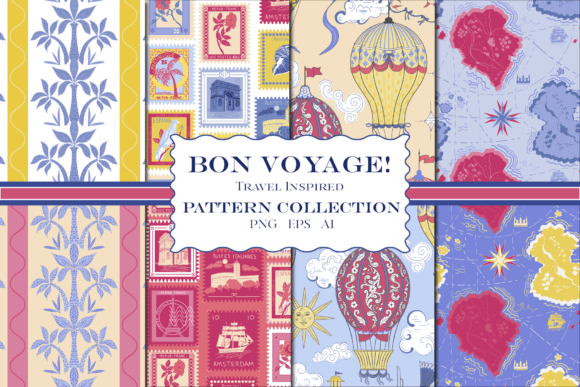 Download Bon Voyage Pastel Patterns - Pastel patterns Collection