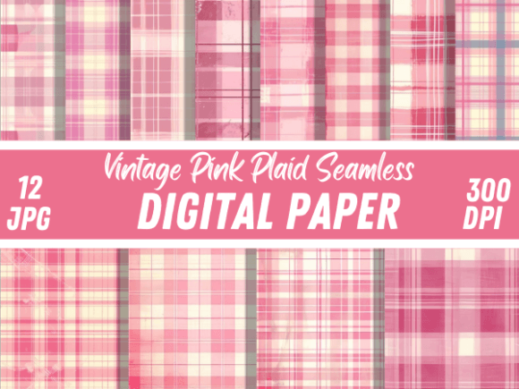 Download Shabby Chic Pink Plaid Paper Patterns - Plaid paper Collection